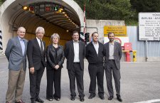 Après de longs mois d'attente, les élus du Conseil Général des Hautes-Pyrénées et de l'Aragon ont pu présenter la bidirectionnalité pour le tunnel d'Aragnouet-Bielsa (DR).