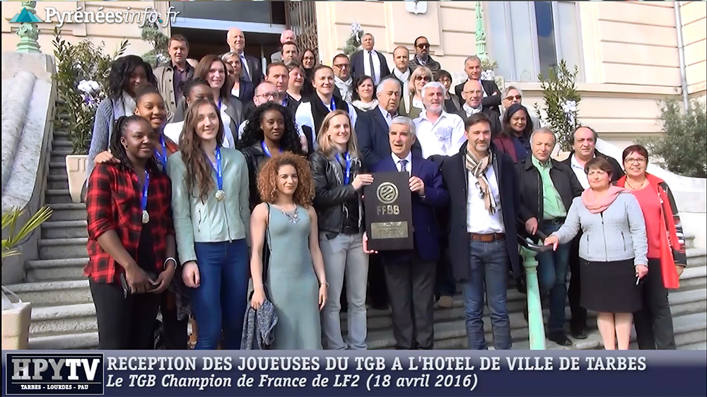 Tarbes :: Le TGB Champion de France reçu à l’Hôtel de Ville (18 avril 2016)