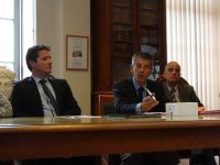 Autour du Procureur de la République, l'Etat, la police, la gendarmerie et la Justice sont réunis pour présenter le dispositif Téléphone Grave Danger (Pyrénéesinfo Tarbes, Eric BENTAHAR).